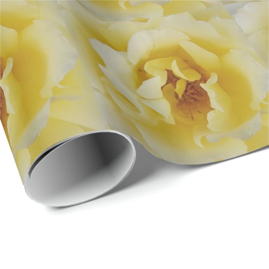 Gelbe Rose Geschenkpapier (Rolleneckpunkt)