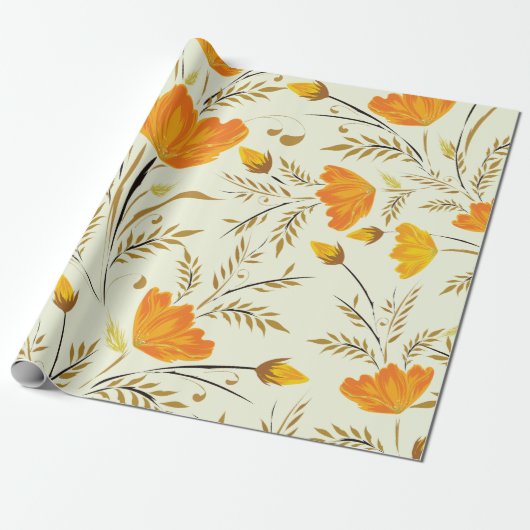 Gelbe Rose Geschenkpapier (Ungerollt)