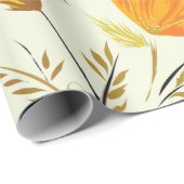 Gelbe Rose Geschenkpapier (Rolleneckpunkt)