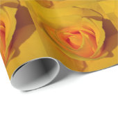 Gelbe Rose Geschenkpapier (Rolleneckpunkt)