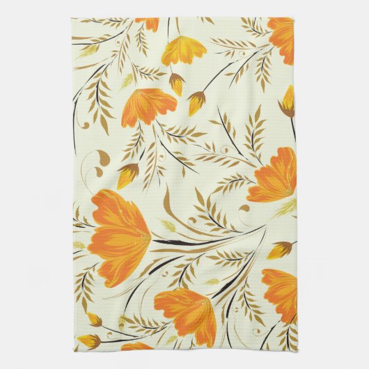 Gelbe Rose Geschirrtuch (Vertikal)