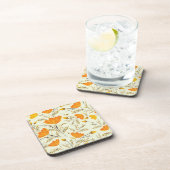 Gelbe Rose Getränkeuntersetzer (Rechte Seite)