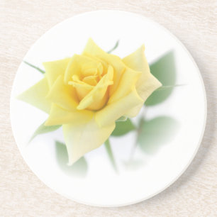 Gelbe Rose Getränkeuntersetzer