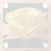 Gelbe Rose Glasuntersetzer (Rückseite)