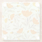 Gelbe Rose Glasuntersetzer (Rückseite)