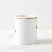 Gelbe Rose Goldmedaille Rimmed Blumenkaffee Tasse (Mittel)