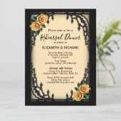 Gelbe Rose Gotische Probe Abendessen Gelb Einladung (Stehend Vorderseite)