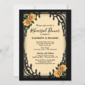 Gelbe Rose Gotische Probe Abendessen Gelb Einladung (Vorderseite)