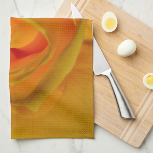 Gelbe Rose Handtuch (Viertel Falte)