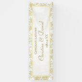 Gelbe Rose Hochzeit Banner (Vertikal)