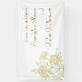 Gelbe Rose Hochzeit Banner (Vertikal)