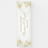 Gelbe Rose Hochzeit Banner (Vertikal)