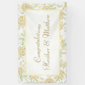 Gelbe Rose Hochzeit Banner (Vertikal)