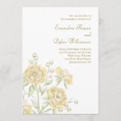 Gelbe Rose Hochzeit Einladung (Vorderseite)