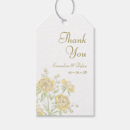 Gelbe Rose Hochzeit Geschenkanhänger