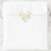 Gelbe Rose Hochzeit Herz-Aufkleber (Tasche)