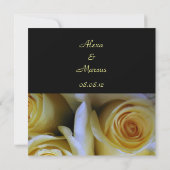 Gelbe Rose Hochzeit Sichern Sie die Datum Ankündig Save The Date (Rückseite)
