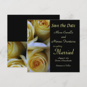 Gelbe Rose Hochzeit Sichern Sie die Datum Ankündig Save The Date (Vorne/Hinten)