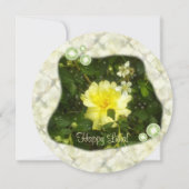 Gelbe Rose in Brambles Sommersonne Litha Einladung (Rückseite)