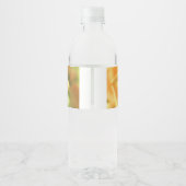 Gelbe Rose in Vollblut Wasserflaschenetikett (Rückseite)