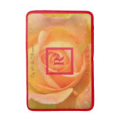 Gelbe Rose ist die Mit Monogramm Personalisierte Badematte (Vorderseite Vertikal)