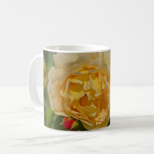 Gelbe Rose Kaffeetasse (Vorderseite Links)
