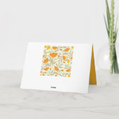 Gelbe Rose Karte (Rückseite)