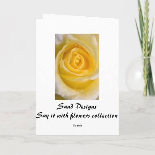 Gelbe Rose ... Karte (Rückseite)