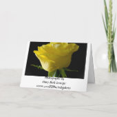 Gelbe Rose Karte (Rückseite)