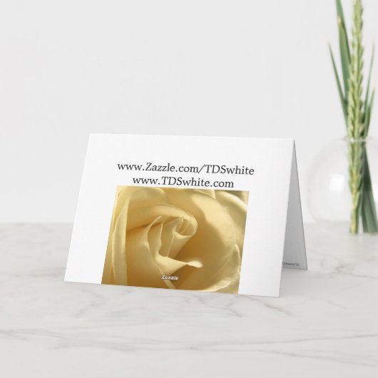 Gelbe Rose Karte (Rückseite)