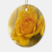 Gelbe Rose Keramik Ornament (Links)