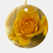 Gelbe Rose Keramik Ornament (Hinten)
