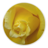Gelbe Rose Keramik Pull Keramikknauf (Vorderseite)