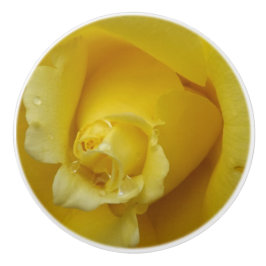 Gelbe Rose Keramik Pull Keramikknauf