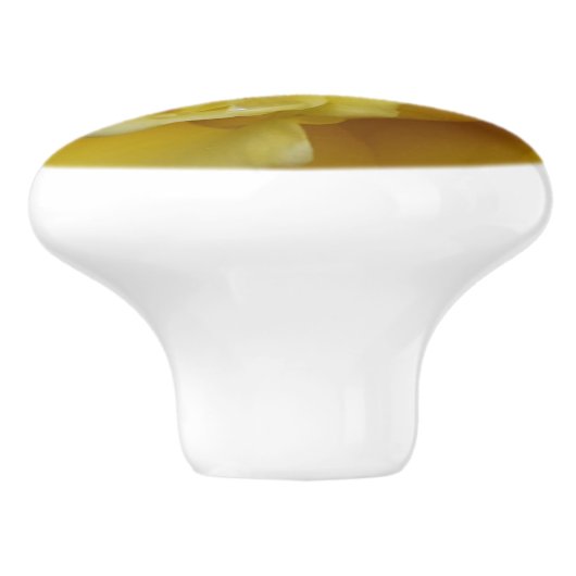 Gelbe Rose Keramik Pull Keramikknauf (Seitenansicht)