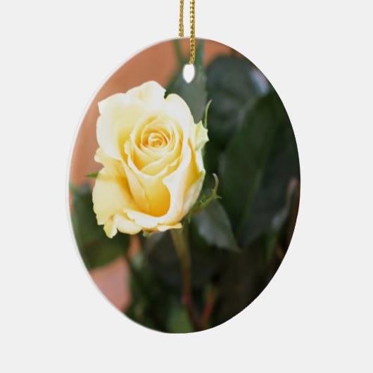 Gelbe Rose Keramikornament (Rechts)