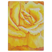 Gelbe Rose Klemmbrett (Rückseite)