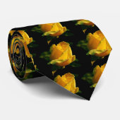 Gelbe Rose Krawatte (Gerollt)