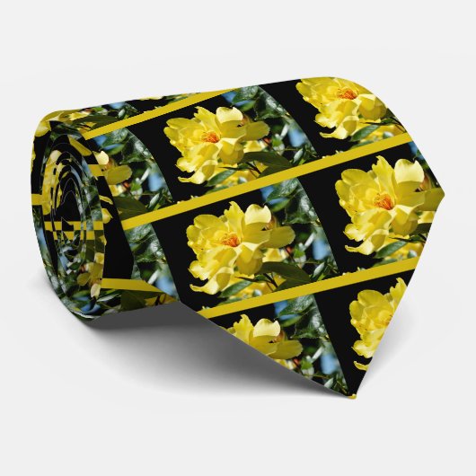 Gelbe Rose Krawatte (Gerollt)
