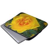 Gelbe Rose Laptopschutzhülle (Vorne Knopf)