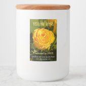 Gelbe Rose Lebensmitteletikett (Vorderseite)