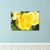 Gelbe Rose Leinwanddruck (Insitu (Holzboden))