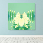 Gelbe Rose Leinwanddruck (Insitu (Holzboden))