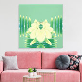 Gelbe Rose Leinwanddruck (Insitu (Wohnzimmer))