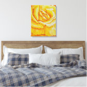 Gelbe Rose Leinwanddruck (Insitu (Schlafzimmer))