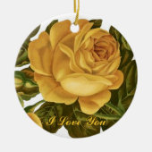 Gelbe Rose Liebe Ornament (Vorne)