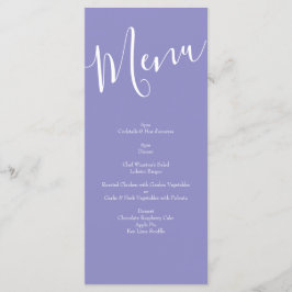 Gelbe Rose & Lila Periwinkle Hochzeit Menükarte