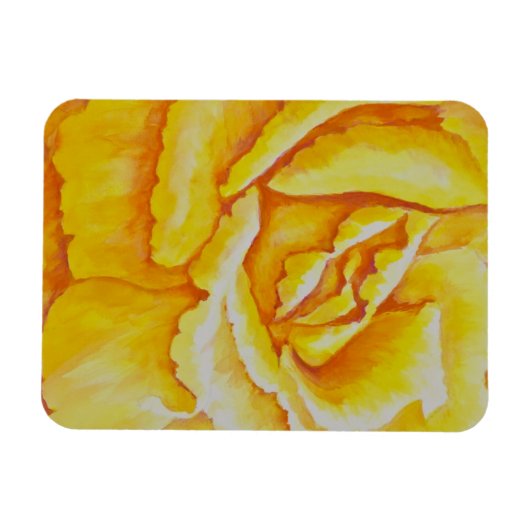 Gelbe Rose Magnet (Horizontal)