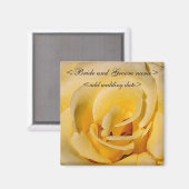 Gelbe Rose Magnet (Vorderseite/Rückseite)