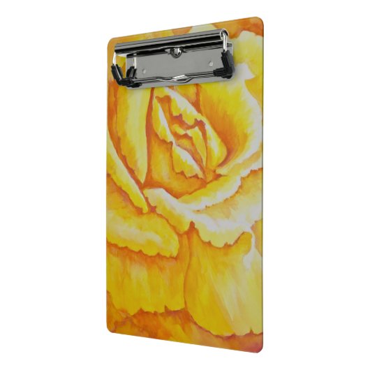 Gelbe Rose Mini Klemmbrett (Gewinkelt2)
